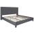 Flash Furniture HG-BM10-48-GG King Size Tufted Upholstered Platform Bed, Dark Gray Fabric with 10" Pocket Spring Mattress addl-6