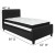 Flash Furniture HG-BM-21-GG Twin Size Tufted Upholstered Platform Bed, Black Fabric with Pocket Spring Mattress addl-3