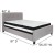 Flash Furniture HG-BM-26-GG Full Size Tufted Upholstered Platform Bed, Light Gray Fabric with Pocket Spring Mattress addl-3