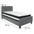 Flash Furniture HG-BM-29-GG Twin Size Tufted Upholstered Platform Bed, Dark Gray Fabric with Pocket Spring Mattress addl-3