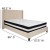 Flash Furniture HG-BM-35-GG Queen Size Tufted Upholstered Platform Bed, Beige Fabric with Pocket Spring Mattress addl-3