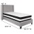 Flash Furniture HG-BM-41-GG Twin Size Tufted Upholstered Platform Bed, Light Gray Fabric with Pocket Spring Mattress addl-3