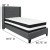 Flash Furniture HG-BM-45-GG Twin Size Tufted Upholstered Platform Bed, Dark Gray Fabric with Pocket Spring Mattress addl-3