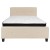 Flash Furniture HG-BMF-18-GG Full Size Tufted Upholstered Platform Bed, Beige Fabric with Memory Foam Mattress addl-4