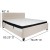 Flash Furniture HG-BMF-20-GG King Size Tufted Upholstered Platform Bed, Beige Fabric with Memory Foam Mattress addl-3