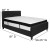 Flash Furniture HG-BMF-22-GG Full Size Tufted Upholstered Platform Bed, Black Fabric with Memory Foam Mattress addl-3