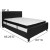 Flash Furniture HG-BMF-23-GG Queen Size Tufted Upholstered Platform Bed, Black Fabric with Memory Foam Mattress addl-3