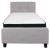 Flash Furniture HG-BMF-25-GG Twin Size Tufted Upholstered Platform Bed, Light Gray Fabric with Memory Foam Mattress addl-4