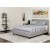 Flash Furniture HG-BMF-28-GG King Size Tufted Upholstered Platform Bed, Light Gray Fabric with Memory Foam Mattress addl-1