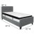 Flash Furniture HG-BMF-29-GG Twin Size Tufted Upholstered Platform Bed, Dark Gray Fabric with Memory Foam Mattress addl-3