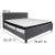 Flash Furniture HG-BMF-32-GG King Size Tufted Upholstered Platform Bed, Dark Gray Fabric with Memory Foam Mattress addl-3