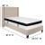 Flash Furniture HG-BMF-33-GG Twin Size Tufted Upholstered Platform Bed, Beige Fabric with Memory Foam Mattress addl-3