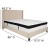 Flash Furniture HG-BMF-35-GG Queen Size Tufted Upholstered Platform Bed, Beige Fabric with Memory Foam Mattress addl-3