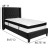 Flash Furniture HG-BMF-37-GG Twin Size Tufted Upholstered Platform Bed, Black Fabric with Memory Foam Mattress addl-3