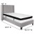 Flash Furniture HG-BMF-41-GG Twin Size Tufted Upholstered Platform Bed, Light Gray Fabric with Memory Foam Mattress addl-3