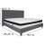 Flash Furniture HG-BMF-48-GG King Size Tufted Upholstered Platform Bed, Dark Gray Fabric with Memory Foam Mattress addl-3