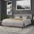 Flash Furniture HG-HB1704-K-LG-GG Tufted Upholstered King Size Headboard, Light Gray Fabric addl-6