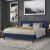 Flash Furniture HG-HB1704-K-N-GG Tufted Upholstered King Size Headboard, Navy Fabric addl-5