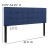 Flash Furniture HG-HB1704-Q-N-GG Tufted Upholstered Queen Size Headboard, Navy Fabric addl-6