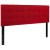 Flash Furniture HG-HB1704-Q-R-GG Tufted Upholstered Queen Size Headboard, Red Fabric addl-2