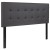 Flash Furniture HG-HB1705-F-GY-GG Lennox Tufted Upholstered Full Size Headboard, Gray Vinyl addl-2