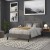 Flash Furniture HG-HB1705-F-GY-GG Lennox Tufted Upholstered Full Size Headboard, Gray Vinyl addl-7