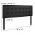 Flash Furniture HG-HB1705-Q-BK-GG Lennox Tufted Upholstered Queen Size Headboard, Black Vinyl addl-5