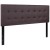 Flash Furniture HG-HB1705-Q-BR-GG Lennox Tufted Upholstered Queen Size Headboard, Brown Vinyl addl-2