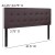 Flash Furniture HG-HB1705-Q-BR-GG Lennox Tufted Upholstered Queen Size Headboard, Brown Vinyl addl-4