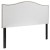 Flash Furniture HG-HB1707-F-W-GG White Upholstered Full Size Headboard with Accent Nail Trim addl-2