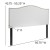 Flash Furniture HG-HB1707-F-W-GG White Upholstered Full Size Headboard with Accent Nail Trim addl-4