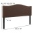 Flash Furniture HG-HB1707-Q-DBR-GG Dark Brown Upholstered Queen Size Headboard with Accent Nail Trim addl-4