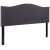 Flash Furniture HG-HB1707-Q-DG-GG Dark Gray Upholstered Queen Size Headboard with Accent Nail Trim addl-2