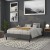 Flash Furniture HG-HB1707-Q-DG-GG Dark Gray Upholstered Queen Size Headboard with Accent Nail Trim addl-7