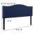 Flash Furniture HG-HB1707-Q-N-GG Navy Upholstered Queen Size Headboard with Accent Nail Trim addl-5