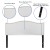 Flash Furniture HG-HB1707-Q-W-GG White Upholstered Queen Size Headboard with Accent Nail Trim addl-4