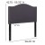 Flash Furniture HG-HB1707-T-DG-GG Dark Gray Upholstered Twin Size Headboard with Accent Nail Trim addl-5