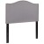 Flash Furniture HG-HB1707-T-LG-GG Light Gray Upholstered Twin Size Headboard with Accent Nail Trim in Fabric addl-2