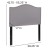 Flash Furniture HG-HB1707-T-LG-GG Light Gray Upholstered Twin Size Headboard with Accent Nail Trim in Fabric addl-4