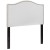 Flash Furniture HG-HB1707-T-W-GG White Upholstered Twin Size Headboard with Accent Nail Trim in Fabric addl-2