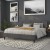 Flash Furniture HG-HB1708-K-DG-GG Dark Gray Tufted Upholstered King Size Headboard, Fabric addl-7