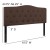 Flash Furniture HG-HB1708-Q-DBR-GG Dark Brown Tufted Upholstered Queen Size Headboard, Fabric addl-5