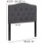 Flash Furniture HG-HB1708-T-DG-GG Dark Gray Tufted Upholstered Twin Size Headboard, Fabric addl-5