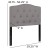 Flash Furniture HG-HB1708-T-LG-GG Light Gray Tufted Upholstered Twin Size Headboard, Fabric addl-6