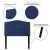 Flash Furniture HG-HB1708-T-N-GG Navy Tufted Upholstered Twin Size Headboard, Fabric addl-5