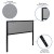 Flash Furniture HG-HB1717-F-LG-GG Metal Upholstered Full Size Headboard, Light Gray Fabric addl-3