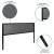 Flash Furniture HG-HB1717-K-DG-GG Metal Upholstered King Size Headboard, Dark Gray Fabric addl-3