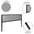 Flash Furniture HG-HB1717-K-LG-GG Metal Upholstered King Size Headboard, Light Gray Fabric addl-3