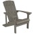 Flash Furniture JJ-C145014-32D-LTG-GG 5 Piece Gray Poly Resin Wood Adirondack Chair Set with Fire Pit addl-8