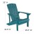 Flash Furniture JJ-C145014-32D-SFM-GG 5 Piece Sea Foam Poly Resin Wood Adirondack Chair Set with Fire Pit addl-5